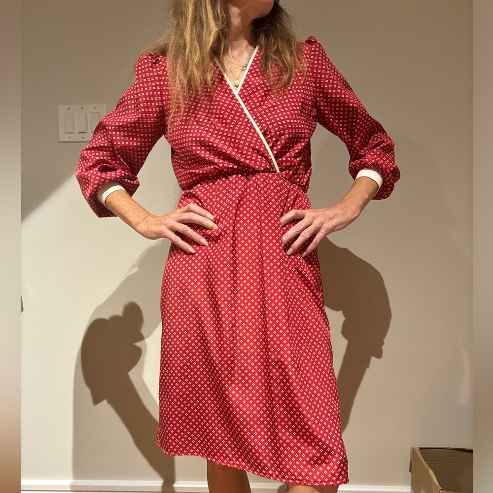 80s long sleeve dress size 4